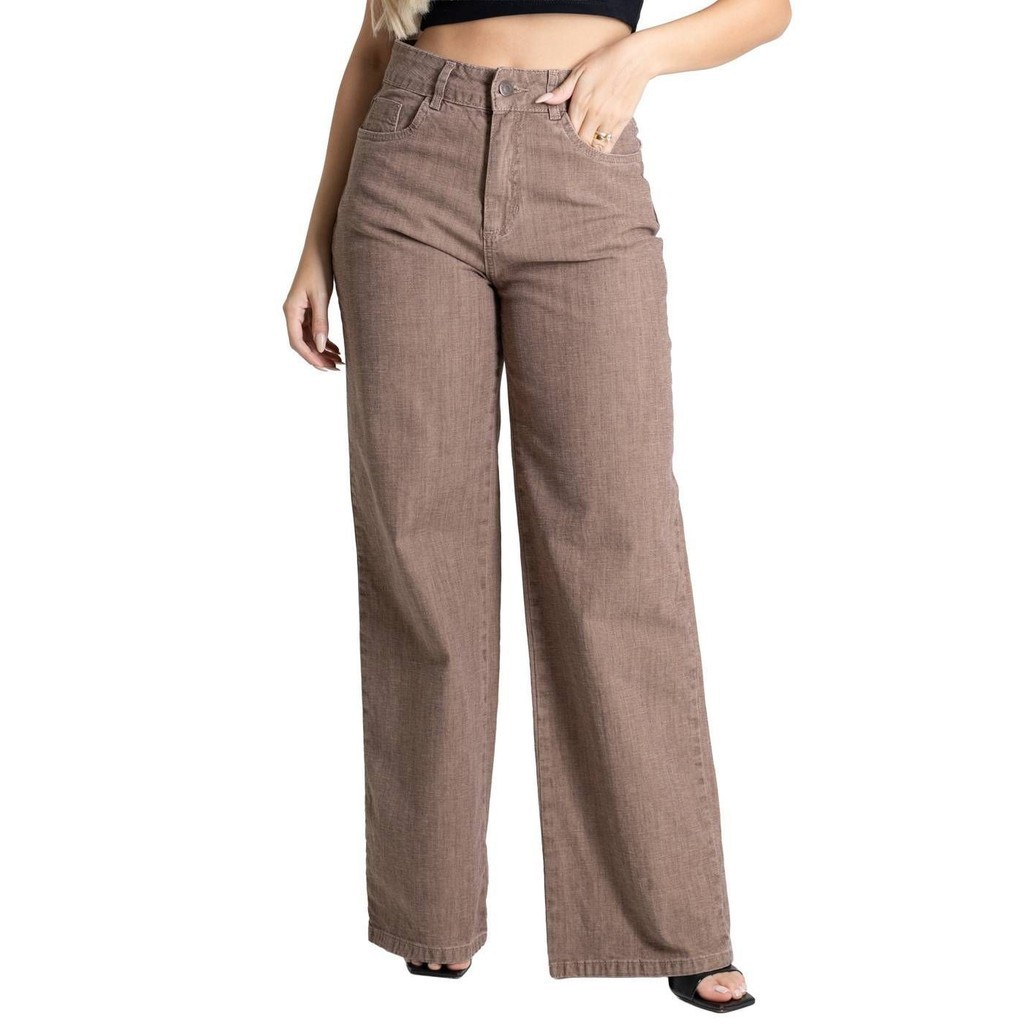 Calça Sarja Wide Leg Sawary: Conforto e Estilo