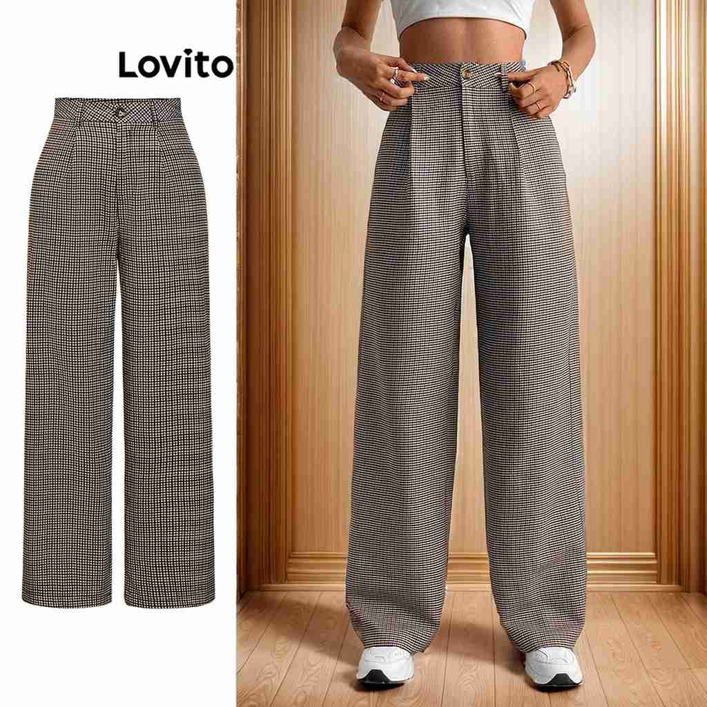 Calça Xadrez Feminina Lovito: Estilo Casual e Conforto