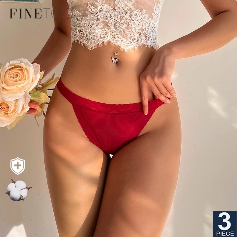 Calcinha Fio Dental Feminina de Renda FINETOO: Conforto e Estilo