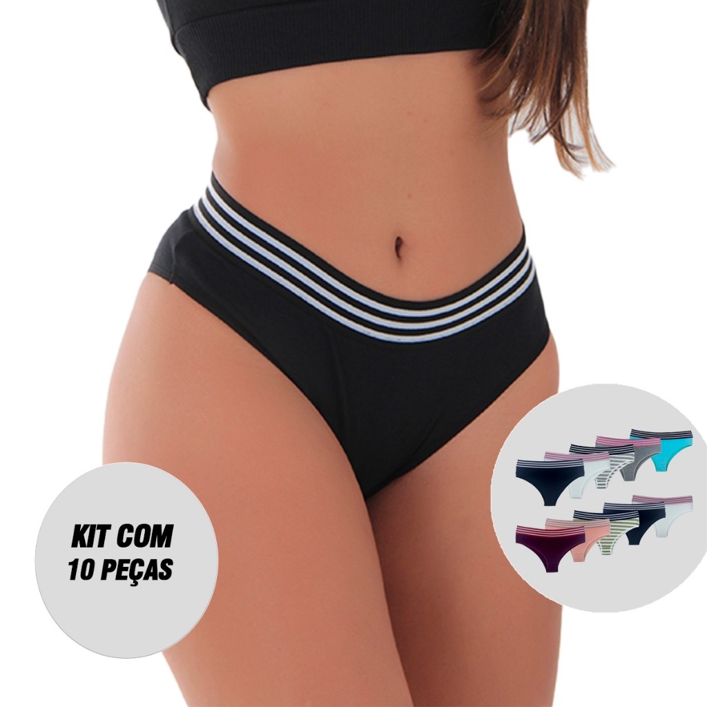 Calcinhas de Algodão Vitória: Kit 10 Conforto!