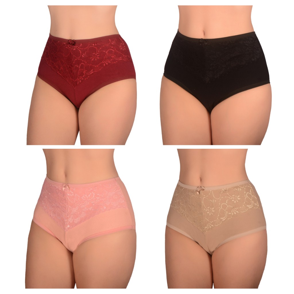 Calcinhas Plus Size Cotton com Renda – Conforto e Elegância
