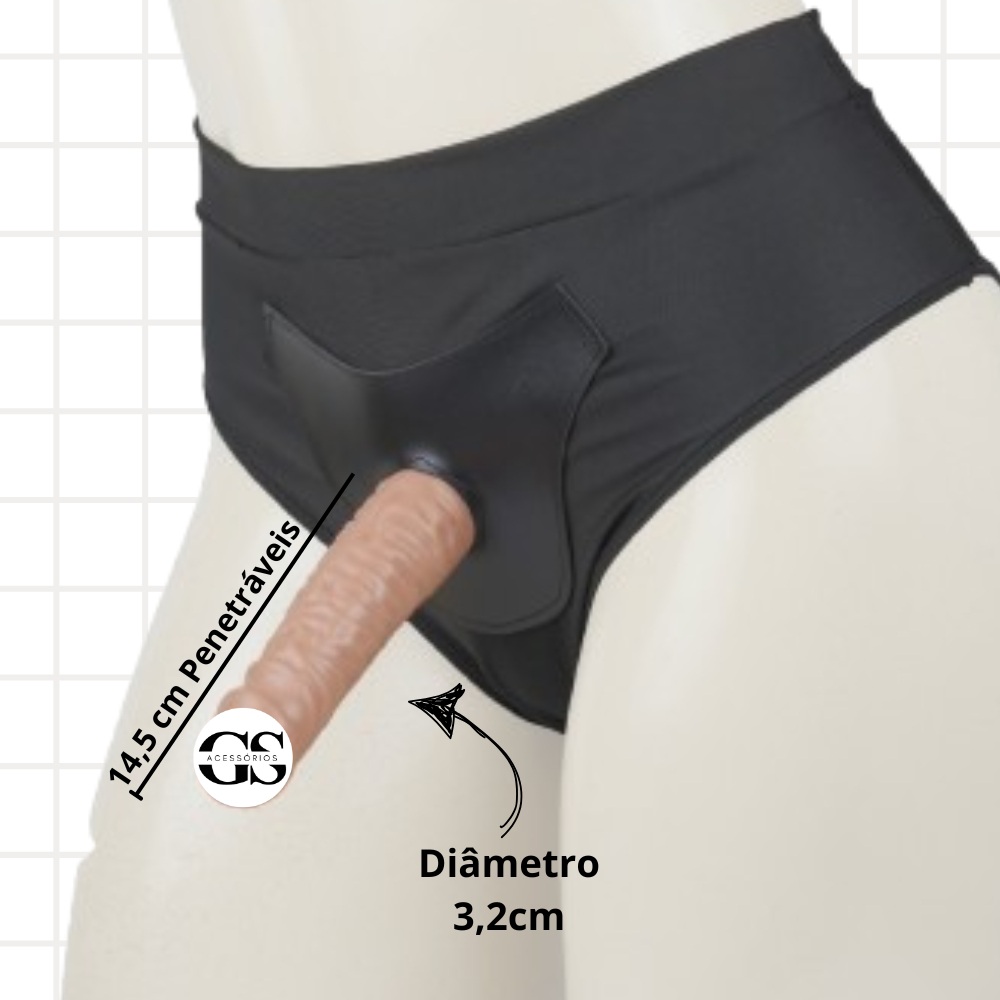 Calcinta Suplex com Pênis Realístico 14,5cm - Ajustável e Confortável