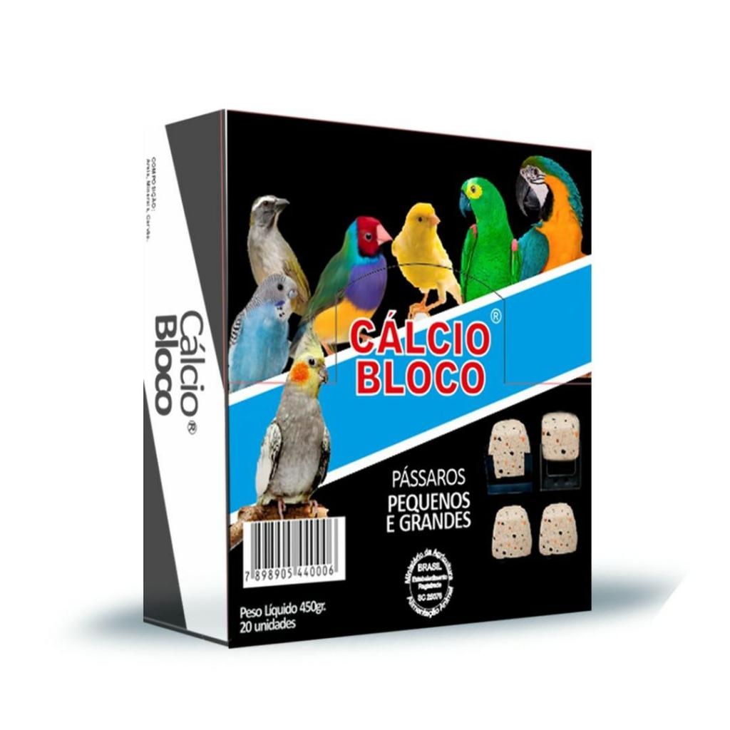 Cálcio Bloco Natural 450g - Suplemento Essencial para Aves