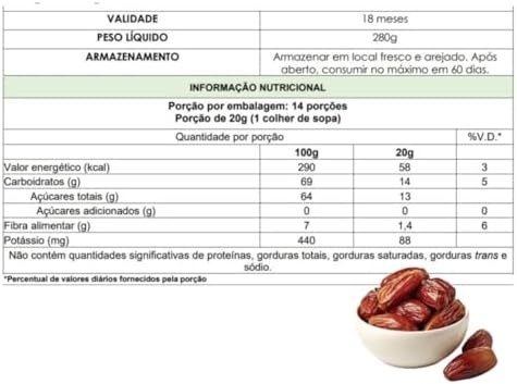 CALDA DE TÂMARA COM CHOCOLATE 100% NATURAL SO DATE PURO & LEVE - 280G