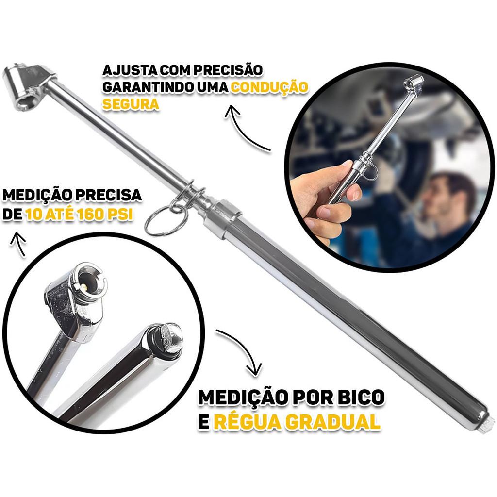 Calibrador de Pneus Fertak: Precisão na Pressão!