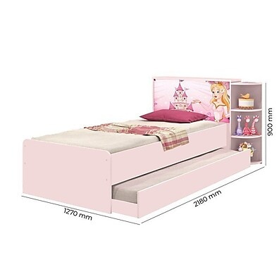 Cama Baú Solteiro Liz: Espaço e Magia!