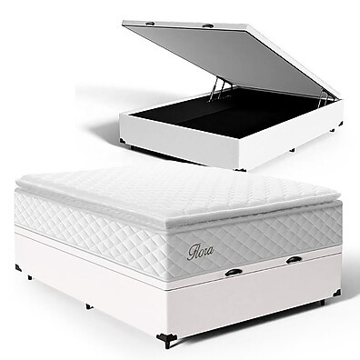 Cama Box Baú Casal 138cm: Conforto & Armazenamento