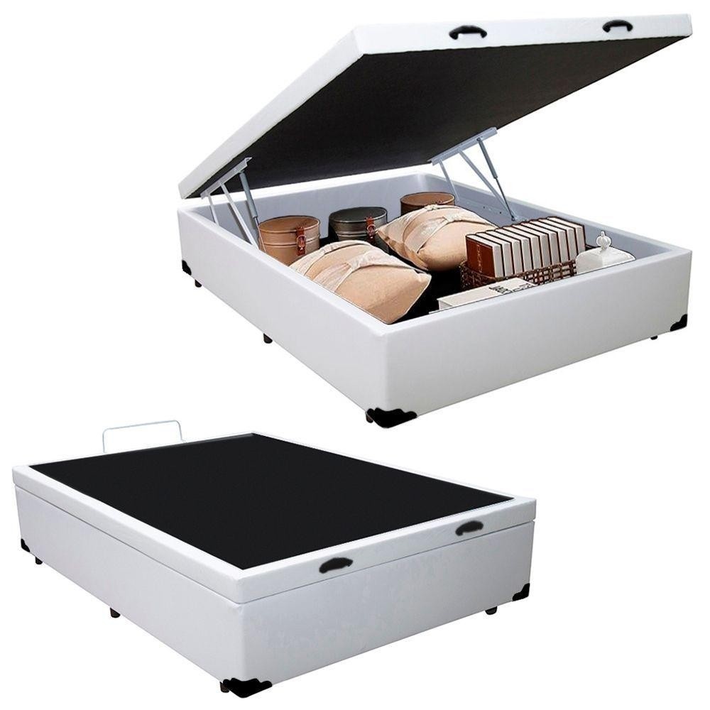 Cama Box Baú Casal Branco Serene: Conforto e Espaço!