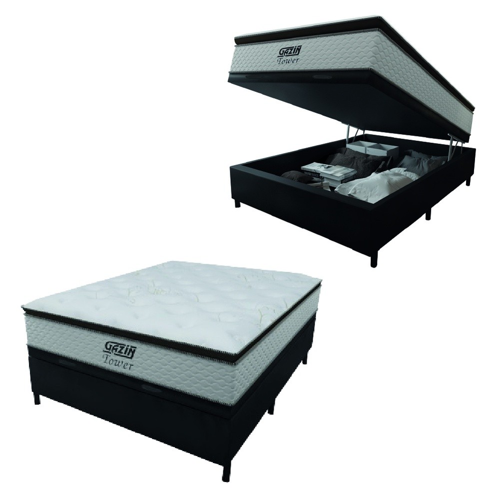 Cama Box Baú Casal Tower Gazin: Conforto e Espaço!