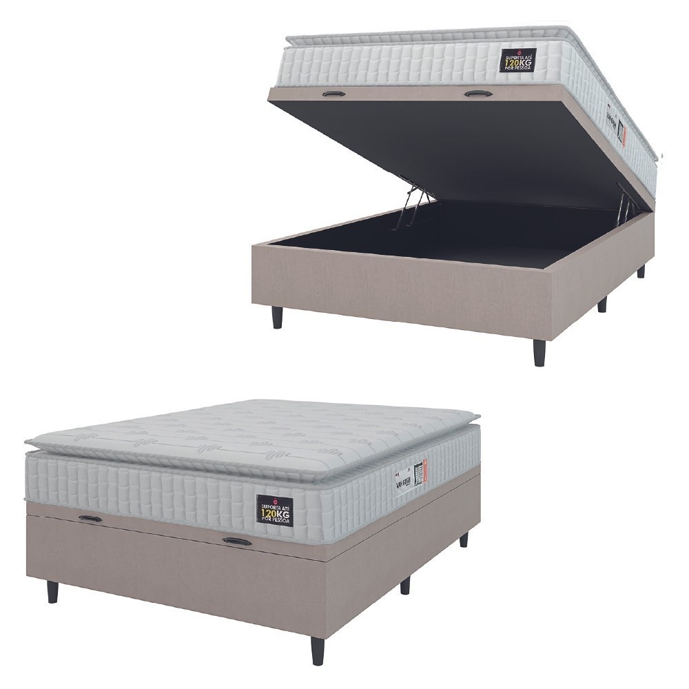 Cama Box Baú Casal Vangogh: Conforto e Espaço!