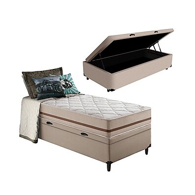 Cama Box Baú + Colchão Solteiro King: Conforto e Espaço Extra