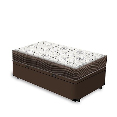 Cama Box Baú + Colchão Solteiro Ortobom D45: Conforto e Economia