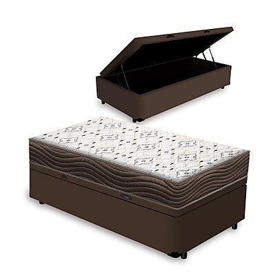 Cama Box Baú + Colchão Solteiro Ortobom D45: Conforto & Espaço!