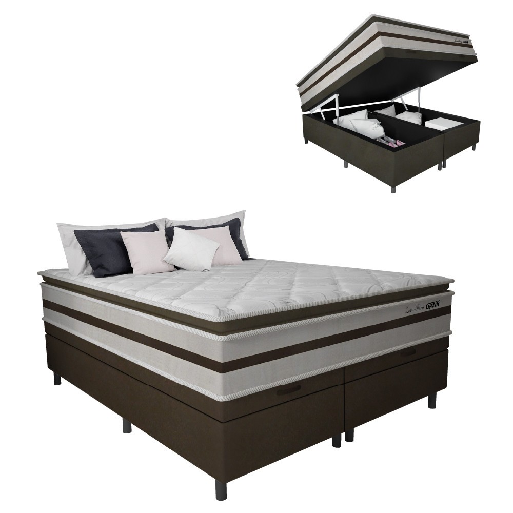 Cama Box Baú King: Conforto e Espaço!