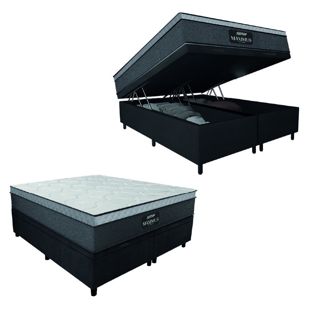 Cama Box Baú Queen Gazin: Conforto & Espaço!