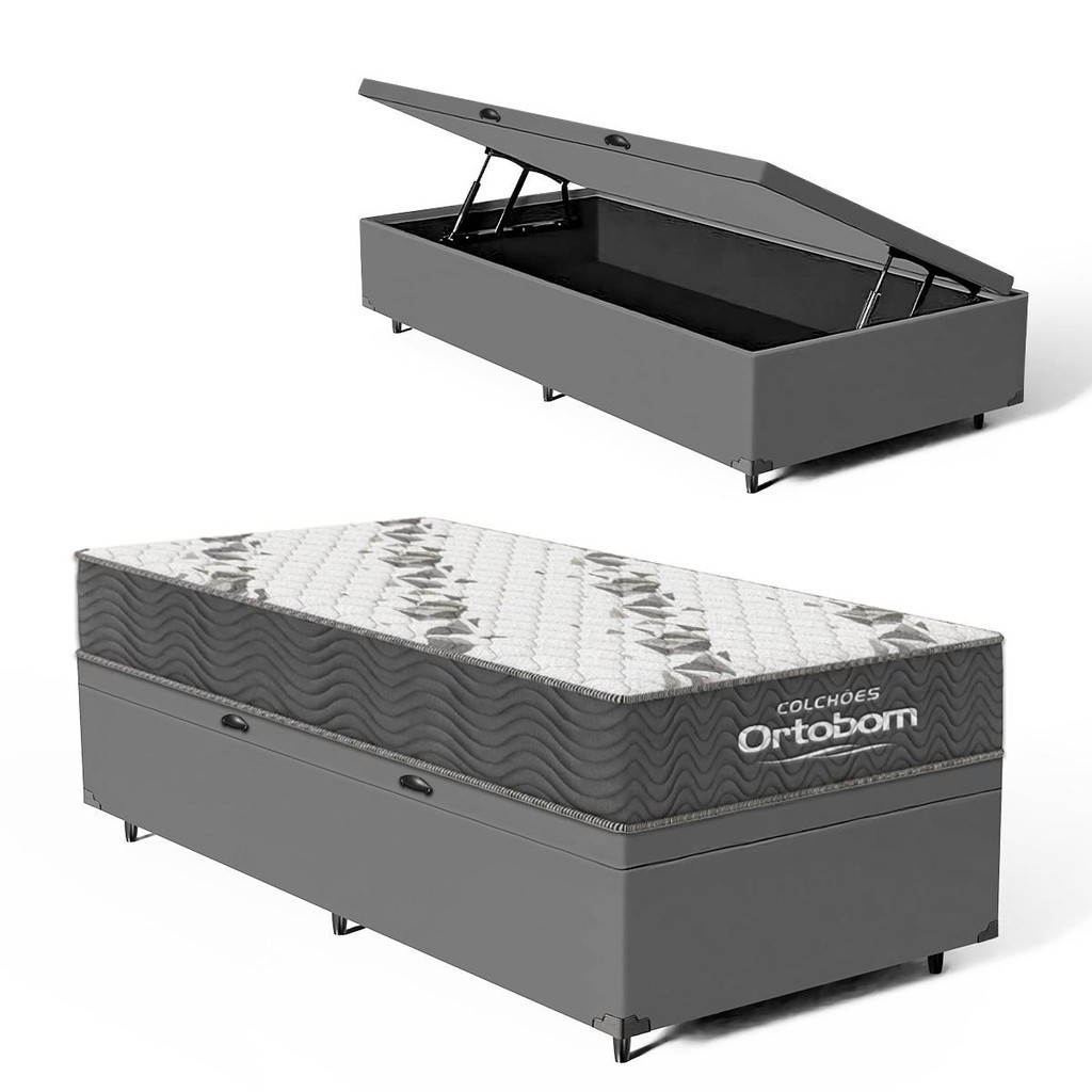 Cama Box Baú Solteiro: Conforto e Espaço!