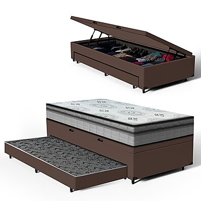 Cama Box Baú Solteiro: Conforto & Espaço!