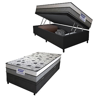 Cama Box Baú Solteiro Gazin: Conforto e Espaço!
