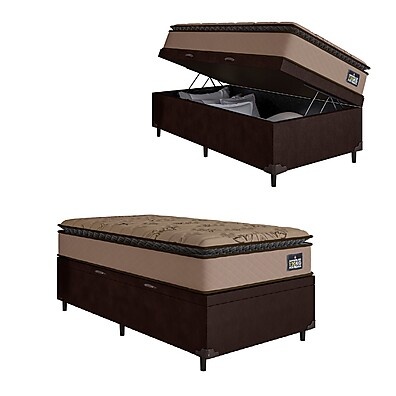 Cama Box Baú Solteiro Van Gogh com Pillow Top: Conforto e Armazenagem