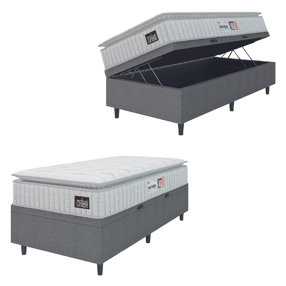 Cama Box Baú Solteiro Vangogh: Conforto e Espaço!