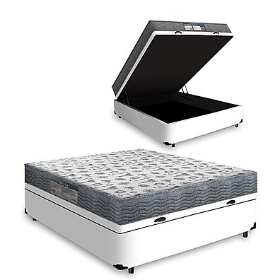 Cama Box Baú Viúva + Colchão D33 Ortobom: Conforto Total!