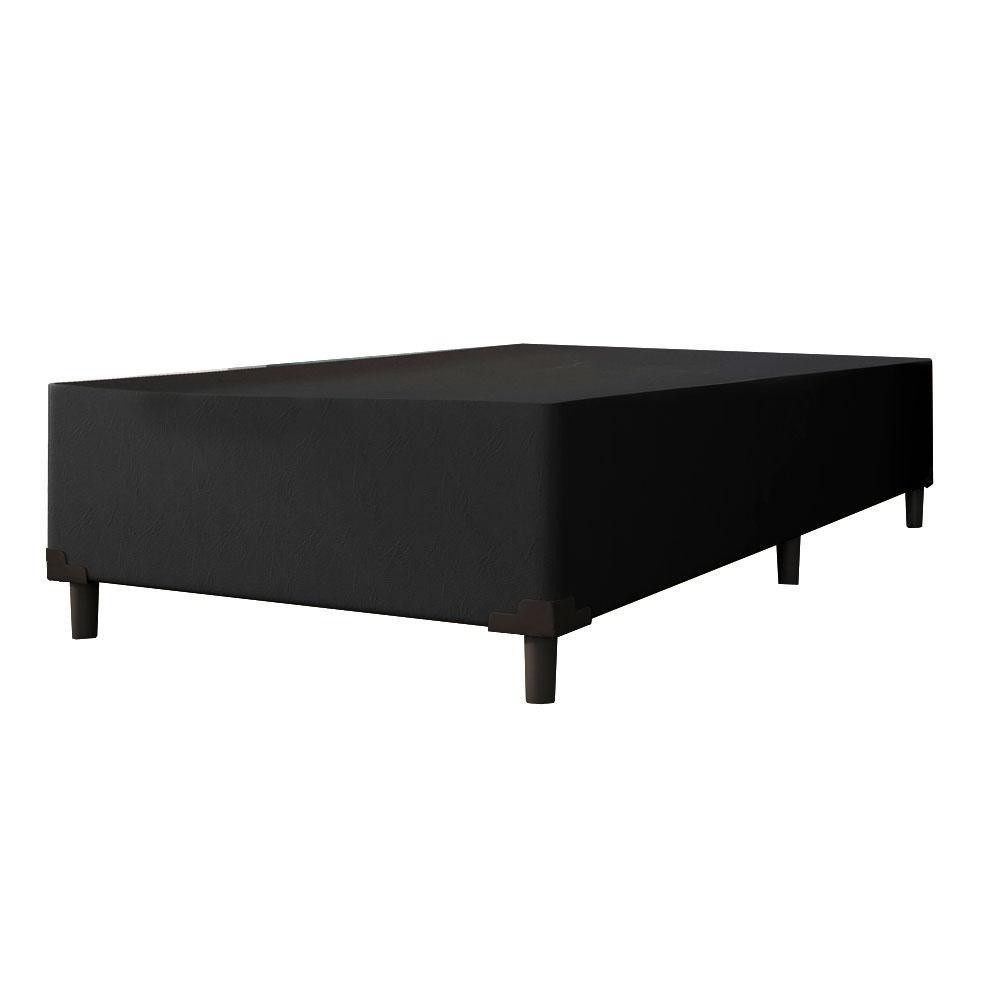 Cama Box Solteiro 0,79m Suede Marrom Prince