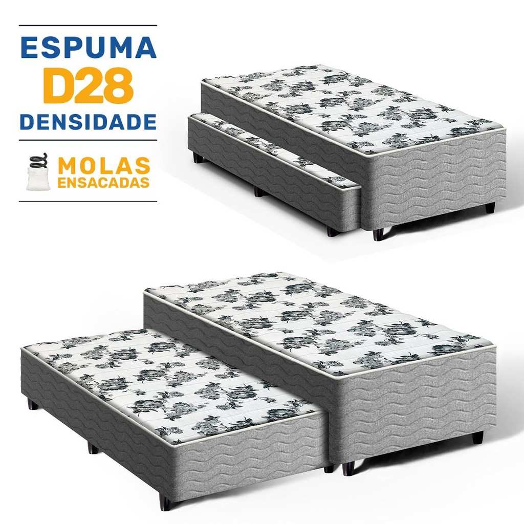 Cama Box Solteiro 3 em 1: Conforto e Economia!