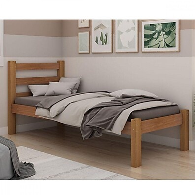 Cama de Solteiro 78cm Arauna Freijó: Conforto e Durabilidade