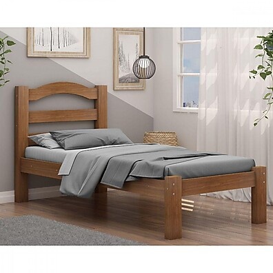 Cama de Solteiro Arauna Freijó 88cm: Robustez e Conforto
