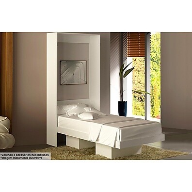 Cama Dobrável Multifuncional CM8015 Branco – Espaço e Conforto em Um Só Lugar