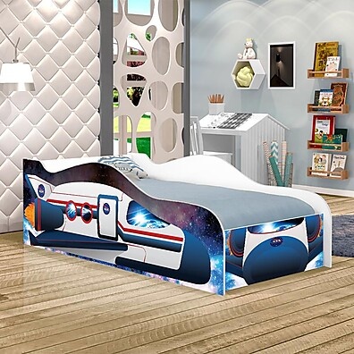 Cama Foguete Infantil com Colchão: Aventure no Espaço!