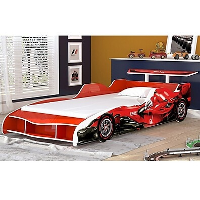 Cama Infantil Carro F1: Aventura e Sono Seguro!
