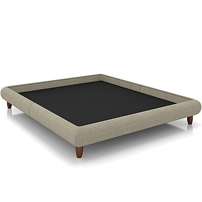 Cama King Size Linho Bege Otto: Conforto e Elegância