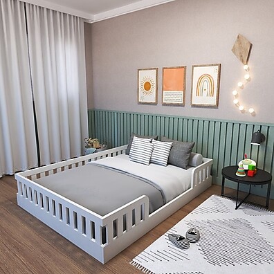cama-montessoriana-casal-branco-conforto-e-estilo