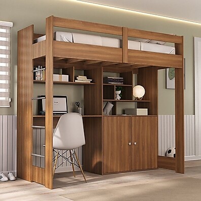 Cama Solteiro com Escrivaninha Zwork: Otimize Seu Quarto!