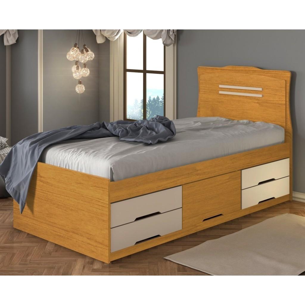 Cama Solteiro com Gavetas Júlia: Organize e Decore!