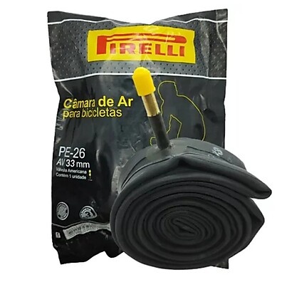 Câmara de Ar Aro 26 Pirelli Bico Grosso 33mm – Resistência e Qualidade
