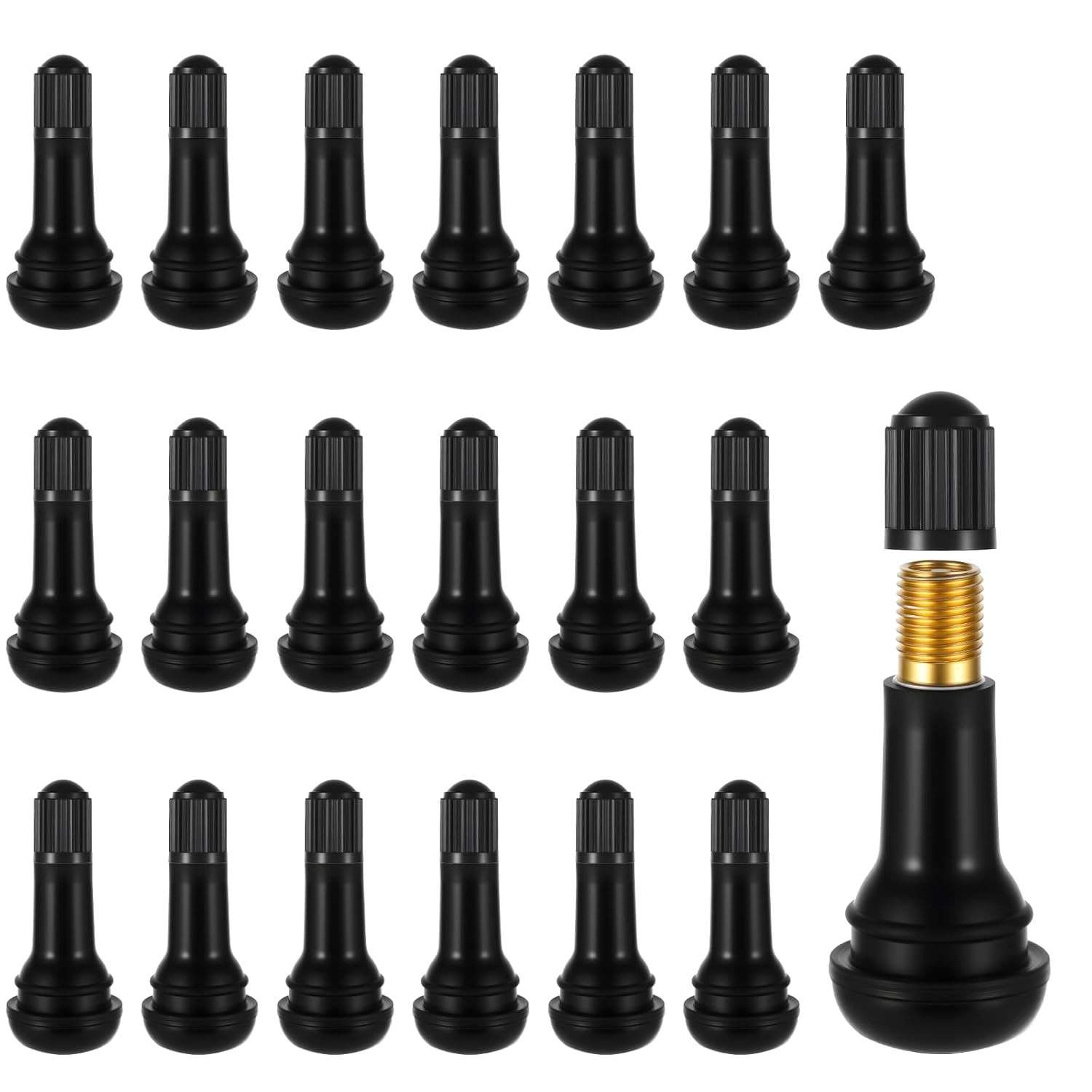 Kit 20 Hastes de Válvula TR413 para Pneus Sem Câmara - Durabilidade e Segurança para Seu Veículo