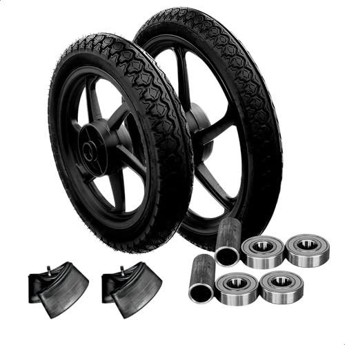 Roda Liga Leve 6 Palitos Honda Biz 125 Completa: Pneus, Câmaras e Rolamentos Inclusos!