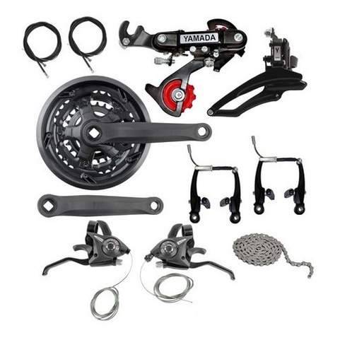 Câmbio Bicicleta: Kit Completo para 18/21 Marchas