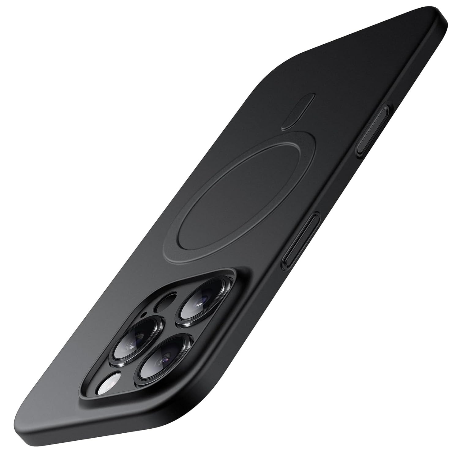 JETech Capa Magnética Ultra Fina para iPhone 16 Pro Max (6.9") - MagSafe, Proteção Câmera, Fosca Leve (Preto)