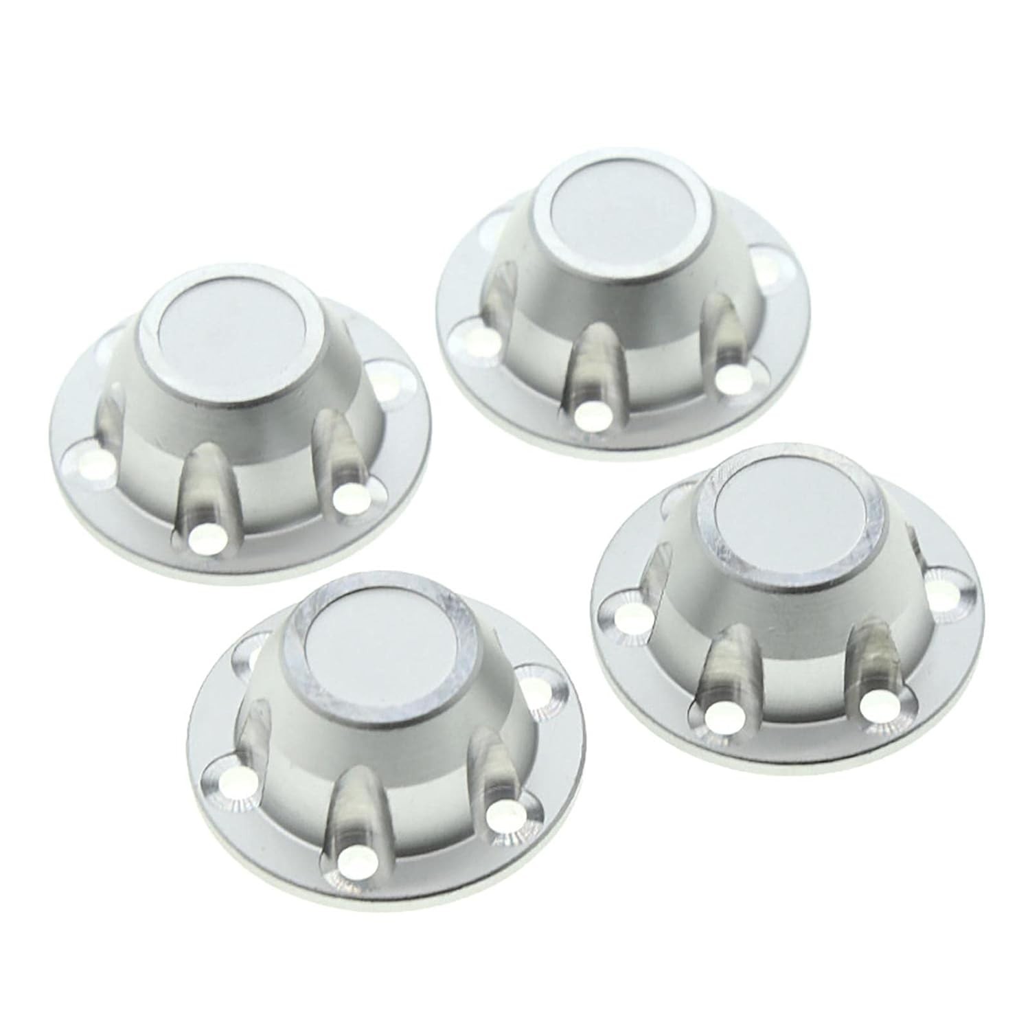 Trava de Roda Metal Prata para Caminhão Wrangler SCX6 JLU (Pacote c/ 4) - Upgrade Premium