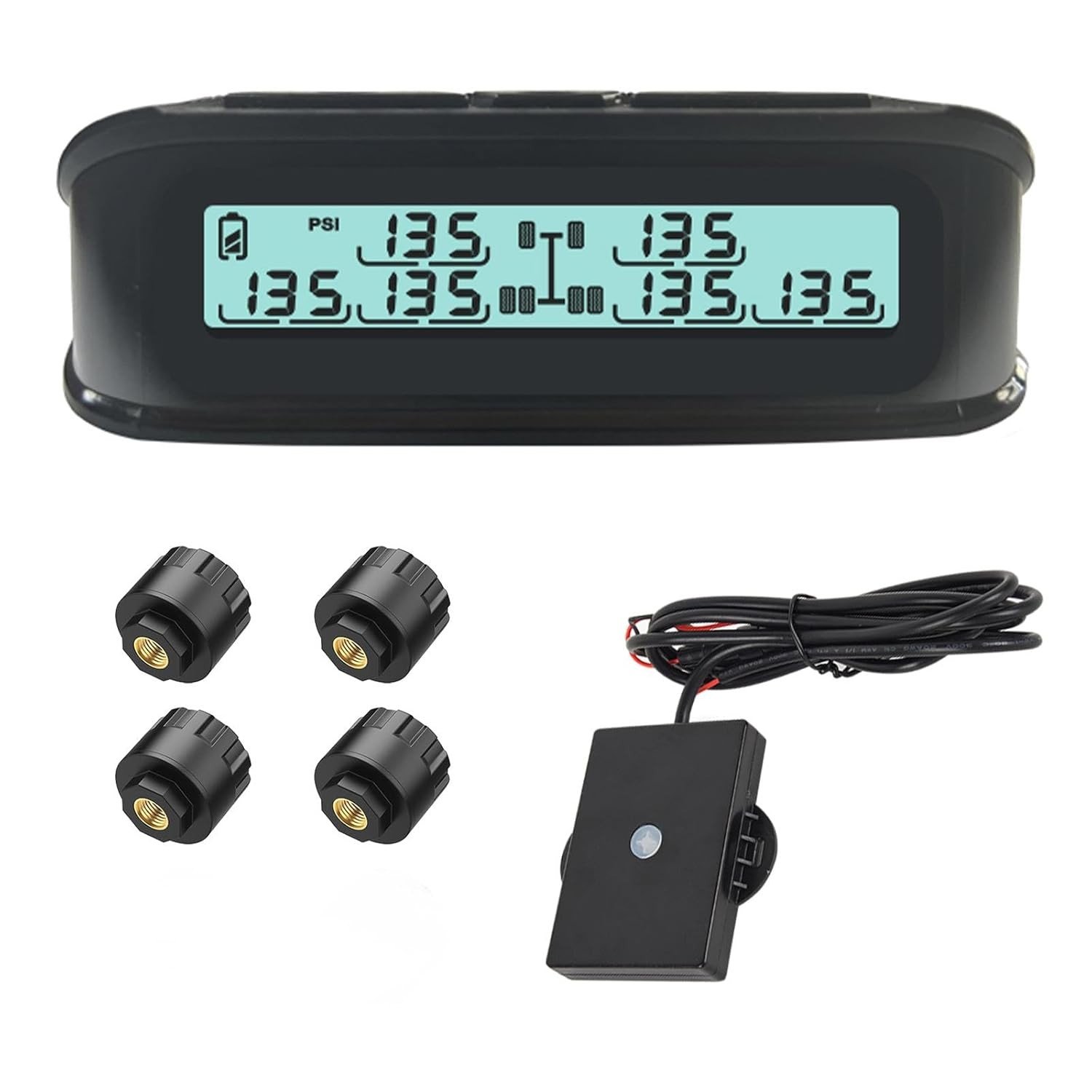 Sistema Monitoramento Pressão Pneu RV TPMS Solar TB4 - Segurança e Eficiência para seu Caminhão/Reboque