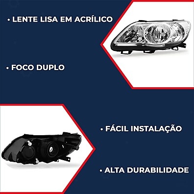 Farol Gol G5 Cromado: Ilumine Seu Caminho!