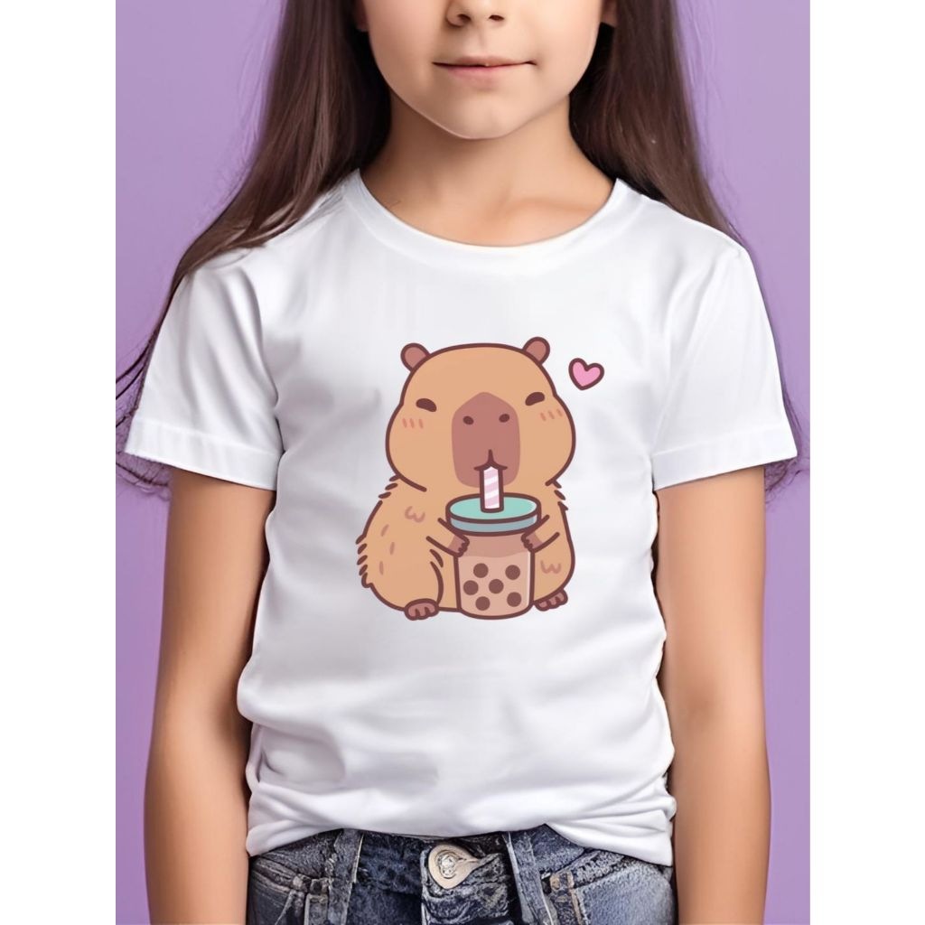 Camisa Capivara Feminina Fofa: Conforto e Estilo em Poliéster
