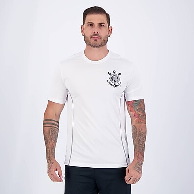 Camisa Corinthians Fitness Branca – Treine com Estilo
