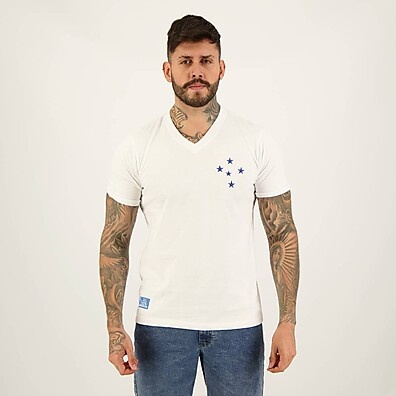 Camisa Cruzeiro Retrô 1976 Away Branca – Estilo Clássico para Torcedores