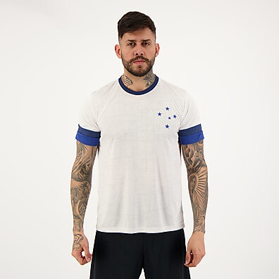 Camisa Cruzeiro Scatter Branca – Estilo e Conforto