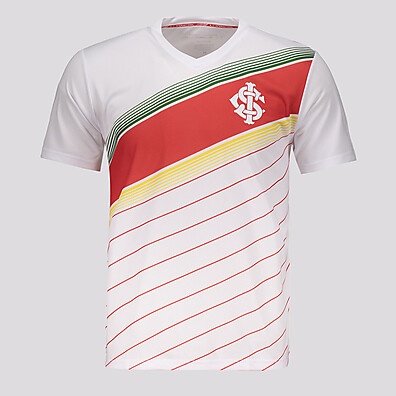 Camisa do Internacional Branca – Estilo Casual com Escudo Emborrachado