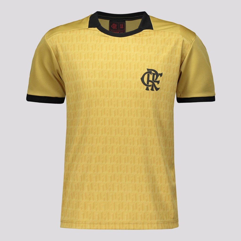Camisa Flamengo Chalkboard Infantil Dourada - Estilo e Torcida!